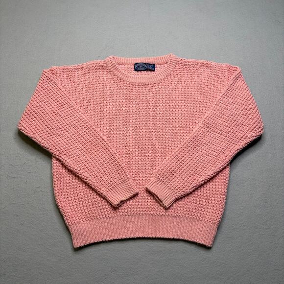 Newport Sweaters - Vintage Newport News Petite Pink Chunky Knit Sweater Womens Small Cottagecore